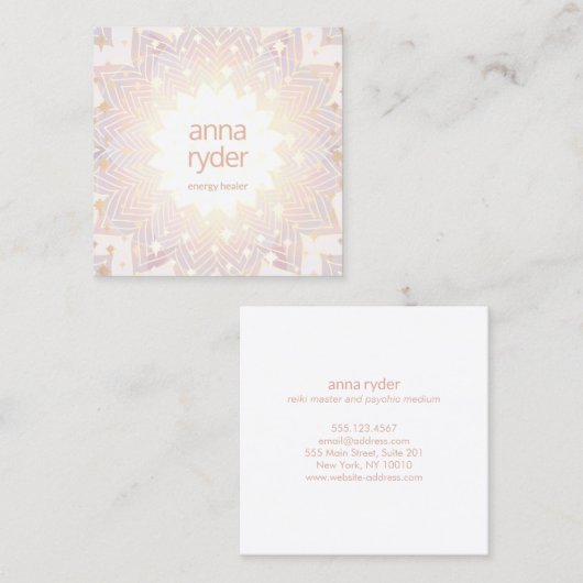 コズミックスターズお洒落マンダラエネルギーヒーラー スクエア名刺 (正面/裏面)
