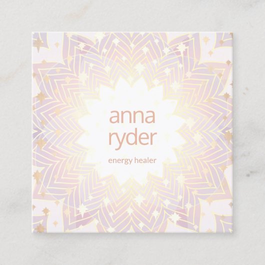 コズミックスターズお洒落マンダラエネルギーヒーラー スクエア名刺 (正面)