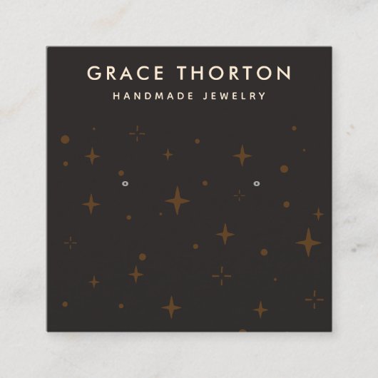 コズミックスターズイヤリングジュエリーディスプレイカード スクエア名刺 (正面)