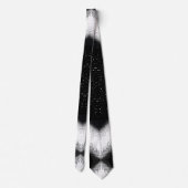 コズミックスターライトホットガラス白黒 モダン ネクタイ (裏面)