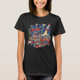 コズミックスターライトUSA 250周年ヴィンテージ女性用Tシャツ Tシャツ