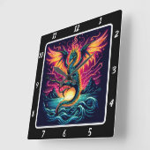 コズミックストームネオン スクエア壁時計 (傾斜)