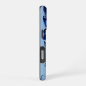 コズミックスパークルバタフライブルー iPhoneケース (右側面)