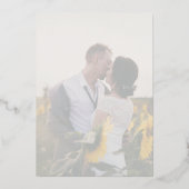 コズミックスパークル オンブレ 写真オーバーレイ Save The Date 箔招待状 (裏面)