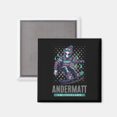 コズミックスリル – Andermatt Sのエイリアンスノーボード マグネット (正面/裏面)