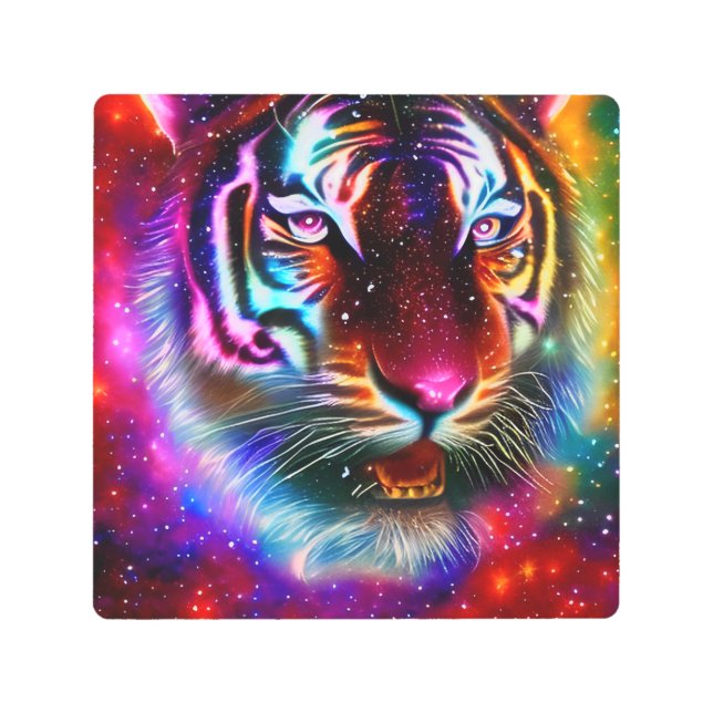 コズミックタイガー メタルプリント (正面)