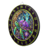 コズミックタートルアンドバタフライロッジアート ダーツボード (正面右)