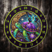 コズミックタートルアンドバタフライロッジアート ダーツボード