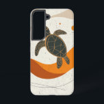 コズミックタートルパス電話ケース SAMSUNG GALAXY S22ケース<br><div class="desc">カメは、この象徴的なデザインの中で宇宙波に乗り、地道な強さと安定した人生の旅を表す。</div>