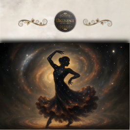 コズミックダンサー銀河系シルエットデクページ 薄葉紙