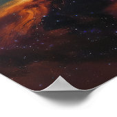 コズミックダンス – パインターリースタイル宇宙アート ポスター (角)