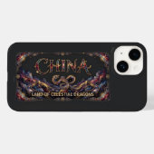 コズミックチャイナドラゴン長城 Case-Mate iPhoneケース (裏面 (横))