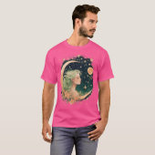 「コズミックチャーム | 笑顔の月のTシャツデザイン» Tシャツ (正面フル)