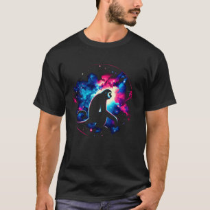 コズミックテナガザルモンキーギャラクシー グラフィック スペースアート Tシャツ