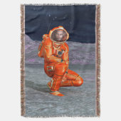 コズミックトラベラー超現実惑星風景アート スローブランケット (正面縦)