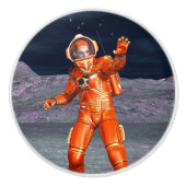 コズミックトラベラー超現実惑星風景アート セラミックノブ (正面)