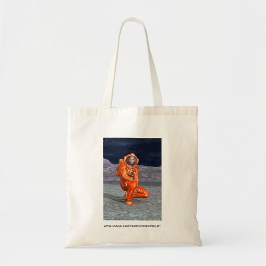 コズミックトラベラー超現実惑星風景アート トートバッグ (正面)