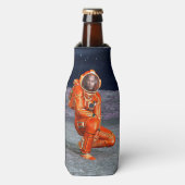 コズミックトラベラー超現実惑星風景アート ボトルクーラー (ボトル正面)