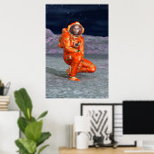コズミックトラベラー超現実惑星風景アート ポスター (ホームオフィス)