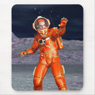 コズミックトラベラー超現実惑星風景アート マウスパッド
