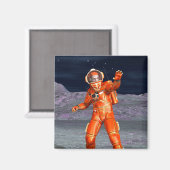 コズミックトラベラー超現実惑星風景アート マグネット (正面/裏面)