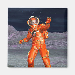 コズミックトラベラー超現実惑星風景アート マグネット