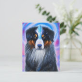 コズミックトリカラーアウストラリアンシェパード ポストカード (スタンド正面)