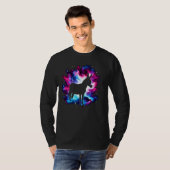 コズミックドクールンキー銀河系グラフィック宇宙アート Tシャツ (正面フル)
