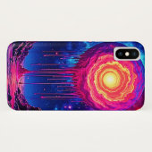 コズミックドリッピングプラネットアート Case-Mate iPhoneケース (裏面(横))