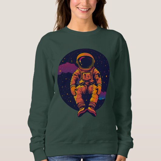 コズミックドリーマー宇宙飛行士Tシャツ – 探索 スウェットシャツ (正面)