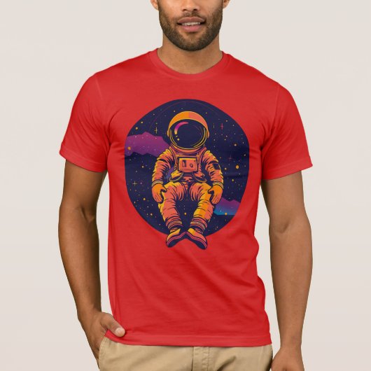 コズミックドリーマー宇宙飛行士Tシャツ – 探索 Tシャツ (正面)