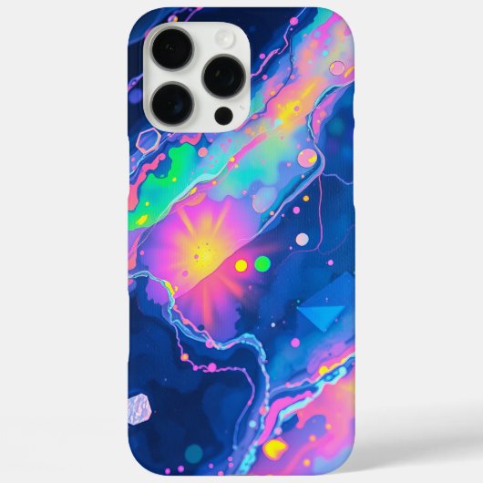 コズミックドリームスケープカラフル抽象芸術ファンタジーアート Case-Mate iPhoneケース (裏面)