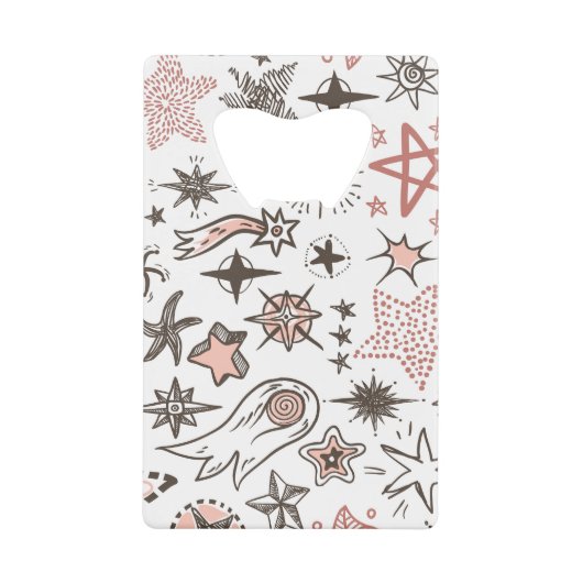 コズミックドードル：星と彗星 クレジットカード栓抜き (正面)