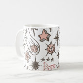 コズミックドードル：星と彗星 コーヒーマグカップ (正面左)