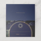 コズミックネイビーアーチ占星術の銀河系座席表 プレイスカード (外部開封)