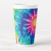 コズミックネオンレインボー絞り染め カフェラテマグ (正面)