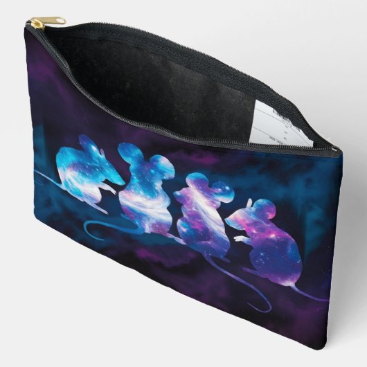 コズミックネズミアクセサリーパウチトラベルバッグ アクセサリーポーチ (見開き)