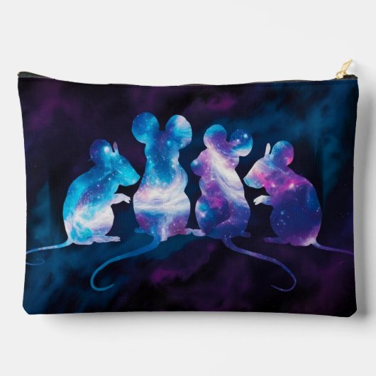 コズミックネズミアクセサリーパウチトラベルバッグ アクセサリーポーチ (裏面)