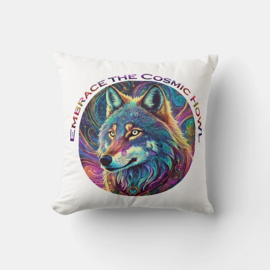 コズミックハウルウルフを受け入れる クッション (正面)