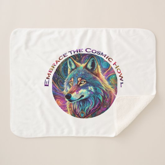 コズミックハウルウルフを受け入れる シェルパブランケット (正面(横))
