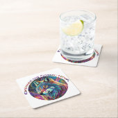 コズミックハウルウルフを受け入れる スクエアペーパーコースター (インサイチュ)