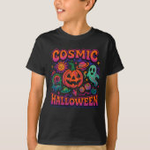 コズミックハロウィン不気味服宇宙ユニセックス Tシャツ (正面)