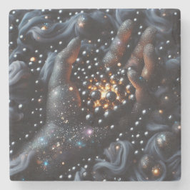 コズミックハンド&オーブ白熱［赤熱］光を放つスストーンコースター ストーンコースター