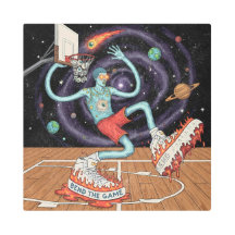 コズミックバスケットボールスラムメタルウォールアート