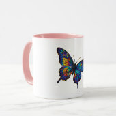 コズミックバタフライマ鮮やかグ – 銀河系アート マグカップ (正面左)