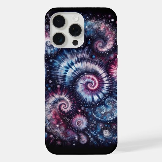 コズミックバースト タイ染め模様 iPhoneケース (裏面)