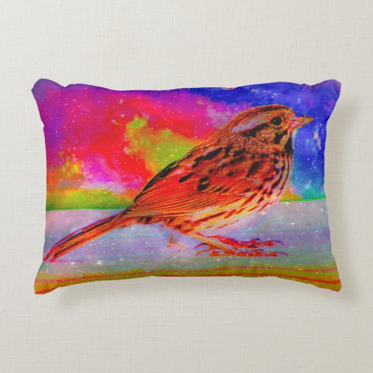 コズミックバードドリームスケーププリント» アクセントクッション (正面)