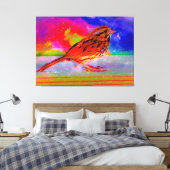 コズミックバードドリームスケーププリント» キャンバスプリント (インサイチュ (寝室))