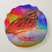 コズミックバードドリームスケーププリント» ラウンドクッション (裏面)