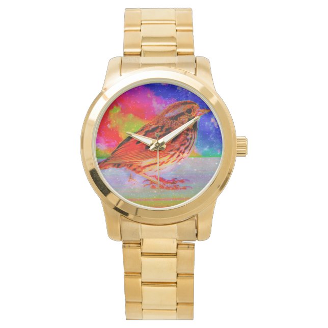 コズミックバードドリームスケーププリント» 腕時計 (正面)